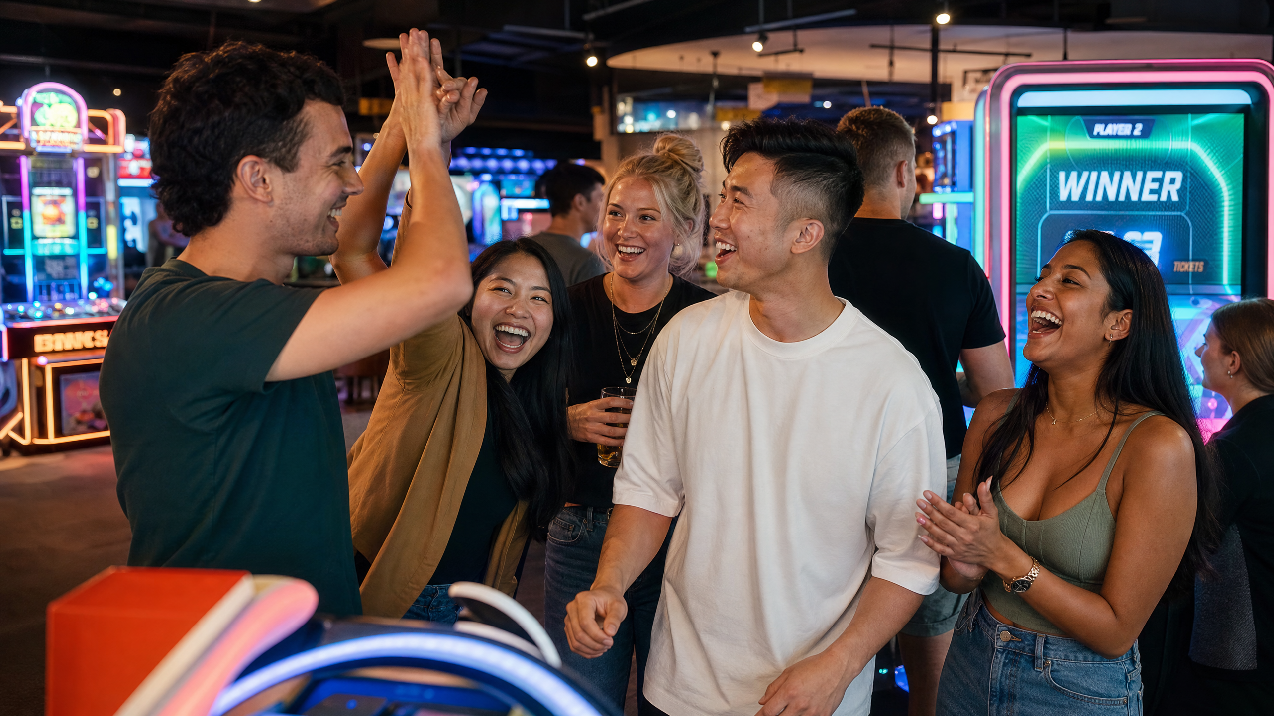 People enjoying social games at SpawnNetwork